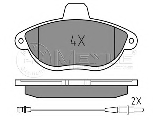 Placute frana # punte fata Peugeot Expert 1996 1997 1998 1999 2000 # 025 230 4218 W # MEYLE