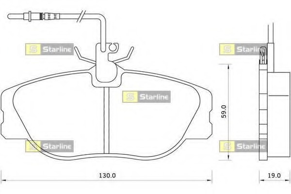 Placute frana # punte fata Peugeot Expert 2000 2001 2002 2003 2004 2005 2006 # BD S096 # STARLINE