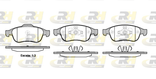 Placute frana # punte fata Renault Fluence 2010 2011 2012 2013 2014 2015 2016 2017 2018 2019 2020 2021 2022 2023 2024 2025 # 21248 10 # ROADHOUSE