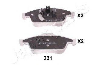 Placute frana # punte fata Renault ScEnic 2009 2010 2011 2012 2013 2014 2015 2016 2017 2018 2019 2020 2021 2022 2023 2024 2025 # PA 031AF # JAPANPARTS
