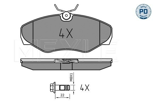 Placute frana # punte fata Renault Trafic 2006 2007 2008 2009 2010 2011 2012 2013 2014 2015 2016 2017 2018 2019 2020 2021 2022 2023 2024 2025 # 025 230 9918 PD # MEYLE