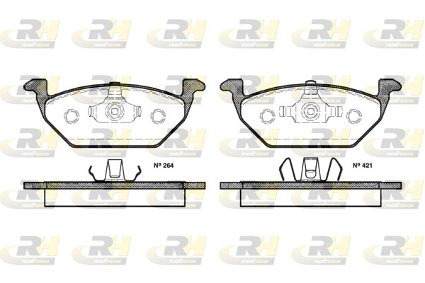 Placute frana # punte fata Vw Up 2011 2012 2013 2014 2015 2016 2017 2018 2019 2020 2021 2022 2023 2024 2025 # 2633 20 # ROADHOUSE