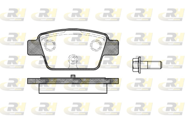 Placute frana # puntea spate Fiat Multipla 1999 2000 2001 2002 2003 2004 2005 2006 2007 2008 2009 2010 # 2861 00 # ROADHOUSE