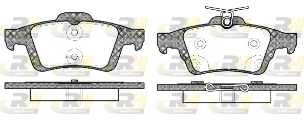 Placute frana # puntea spate Ford Focus 2010 2011 2012 2013 2014 2015 2016 2017 2018 2019 2020 2021 2022 2023 2024 2025 # 2842 70 # ROADHOUSE