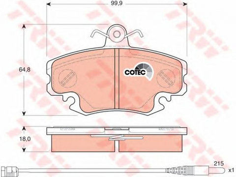 Placute frana RENAULT CLIO I B C57 5 357 TRW GDB1465 PieseDeTop