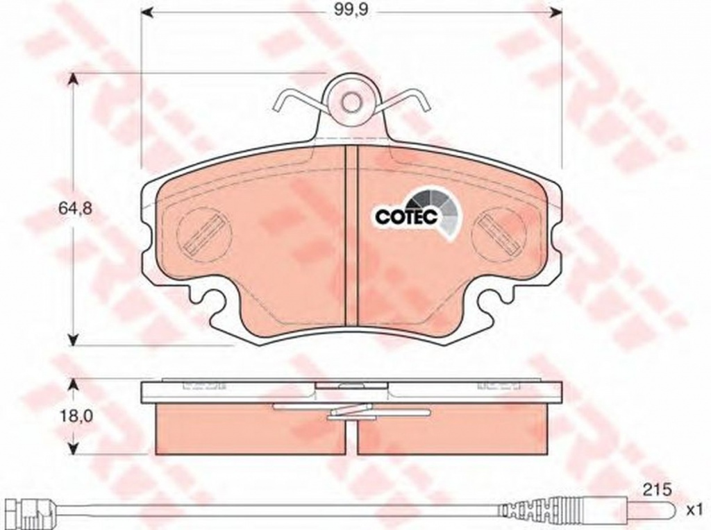 Placute frana RENAULT CLIO II BB0 1 2 CB0 1 2 TRW 