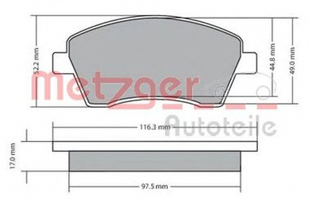 Placute frana RENAULT KANGOO GRAND KANGOO KW0 1 METZGER 1170029