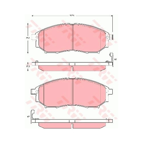 Placute frana Renault Koleos, Nissan Qashqai, Pathfinder, Navara, Murano, Infiniti Q70, Q60, M, G, Ex, TRW
