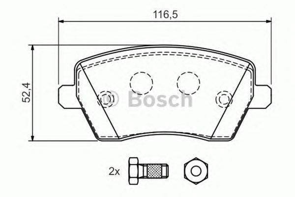 Placute frana RENAULT LOGAN I combi KS BOSCH 0986424795