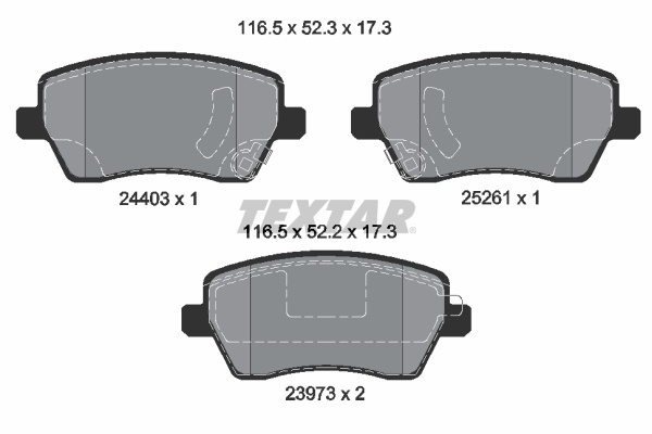 Placute frana # Renault Scala 2013 2014 2015 2016 2017 2018 2019 2020 2021 2022 2023 2024 2025 # 2440301 # TEXTAR