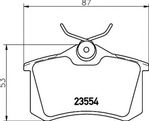 Placute frana RENAULT TWINGO II CN0 HELLA 8DB355019911