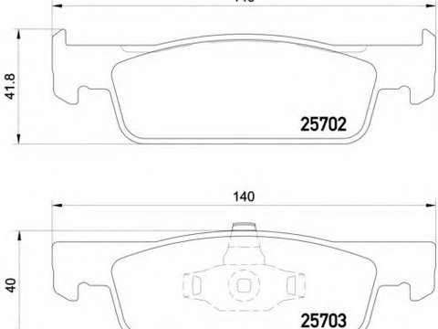 Placute frana RENAULT TWINGO III (2014 - 2016) MTR MT1386