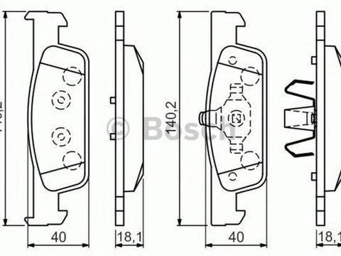 Placute frana RENAULT TWINGO III BOSCH 0986494661