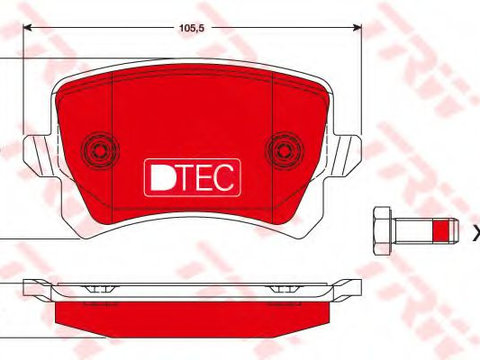 Placute frana SEAT ALHAMBRA (710, 711) (2010 - 2016) TRW GDB1763DTE