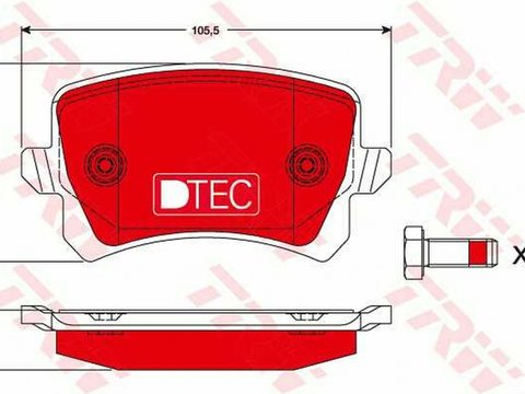 Placute frana SEAT ALHAMBRA 710 711 TRW GDB1763DTE