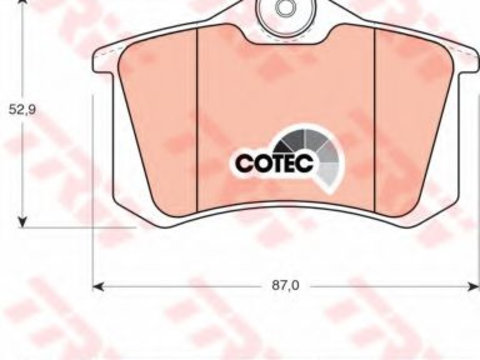 Placute frana SEAT CORDOBA Vario (6K5) (1999 - 2002) TRW GDB823