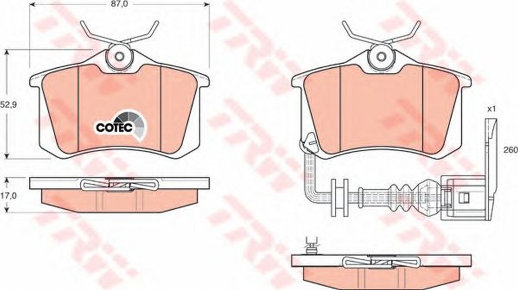 Placute frana SEAT IBIZA IV 6L1 TRW GDB1475