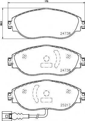 Placute frana SEAT LEON ST (5F8) (2013 - 2016) QWP WBP1168