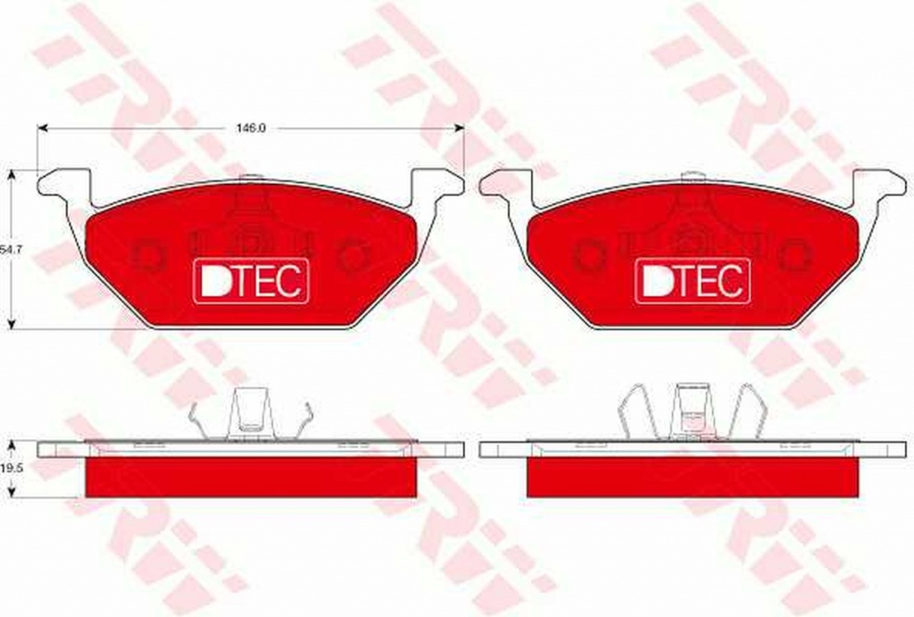 Placute frana SEAT TOLEDO II 1M2 TRW GDB1984DTE