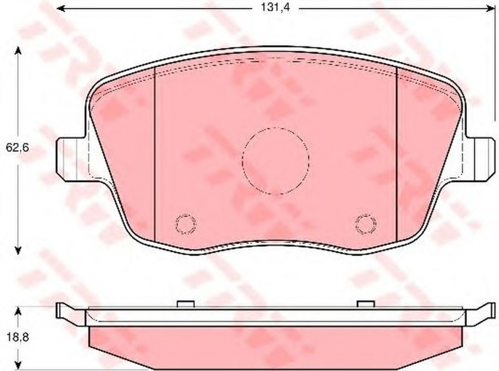 Placute frana SKODA FABIA Combi 6Y5 TRW GDB1414 PieseDeTop