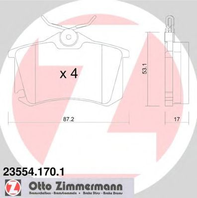 Placute frana SKODA OCTAVIA 2 Combi (1Z5) (2004 - 2013) ZIMMERMANN 23554.170.1