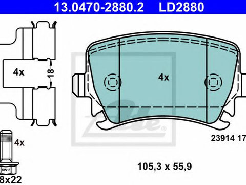 Placute frana SKODA OCTAVIA 2 Combi (1Z5) (2004 - 2013) MTR MT448