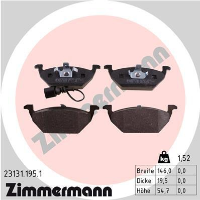 Placute frana # Skoda Octavia 2011 2012 2013 # 23131 195 1 # ZIMMERMANN