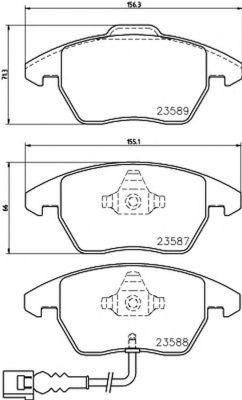 Placute frana SKODA OCTAVIA Combi 1Z5 HELLA 8DB355010581