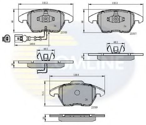 Placute frana SKODA RAPID (NH3) (2012 - 2016) COMLINE CBP11224