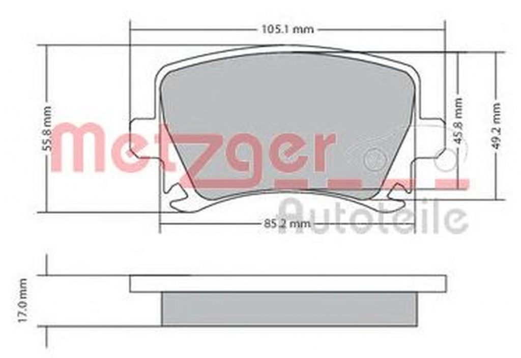 Placute frana SKODA SUPERB combi 3T5 METZGER 1170005