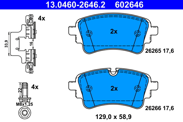 PLACUTE FRANA ~ Spate AUDI A6 C8 Avant (4A5) 2018 ~ 13.0460-2646.2 ~ ATE