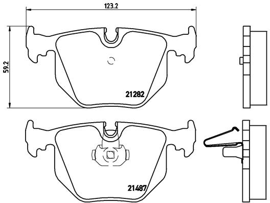 PLACUTE FRANA ~ Spate BMW 3 Touring (E46) 1999 2000 2001 2002 2003 2004 2005 ~ P 06 020 ~ BREMBO