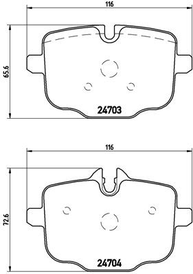 PLACUTE FRANA ~ Spate BMW 6 Gran Turismo (G32) 2017 2018 2019 2020 ~ P 06 061 ~ BREMBO