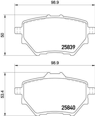 PLACUTE FRANA ~ Spate PEUGEOT 208 II (UB_, UP_, UW_, UJ_) 2019 ~ P 61 122 ~ BREMBO