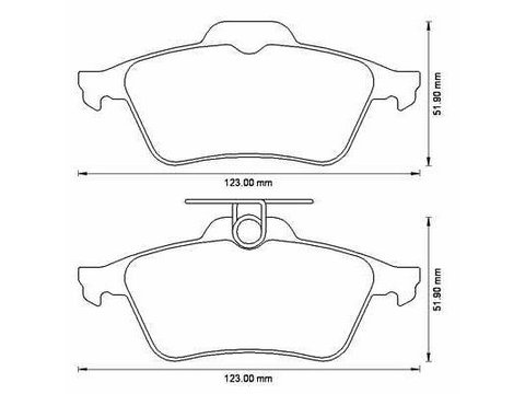 Placute frana spate SRLine Ford Focus C-Max 2003-2007, Transit/Tourneo Connect 2002-, Nissan Primera 2001-, Opel Signum, Renault Laguna 2, Espace 4, Megane 2, VelSatis, SAAB 9-3, Volvo C30 2006-2013,