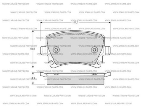 Placute frana spate VW PASSAT B6 2.0 TDI