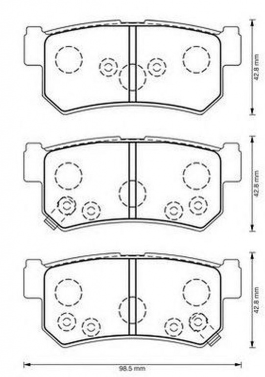 Placute frana SSANGYONG MUSSO FJ JURID 573377J