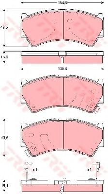 Placute frana SUZUKI BALENO combi (EG) (1996 - 2002) TRW GDB3275