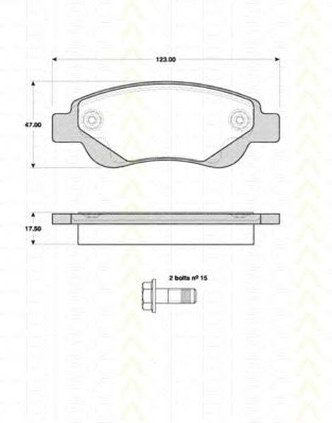 Placute frana TOYOTA AYGO WNB1 KGB1 TRISCAN 811010548