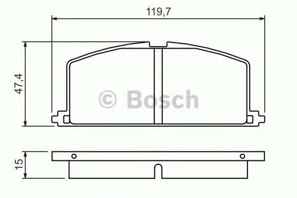 Placute frana TOYOTA PASEO Cabriolet (EL54) (1996 - 1998) Bosch 0 986 468 701