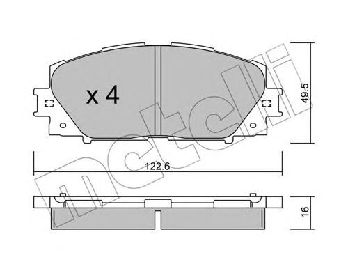 Placute frana TOYOTA PRIUS PLUS ZVW4 METELLI 2207451