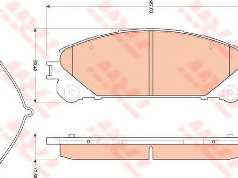 Placute frana TOYOTA SIENNA Mini Cargo Van (2010 - 2016) TRW GDB3484