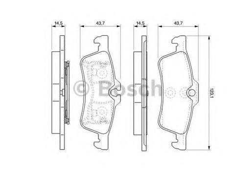 Placute frana TOYOTA YARIS/VITZ (SCP9_, NSP9_, KSP9_, NCP9_, ZSP9_) (2005 - 2016) Bosch 0 986 494 130