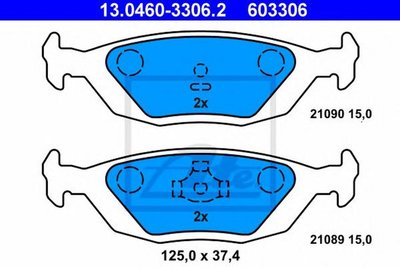 Placute frana VOLVO 460 L 464 ATE 13046033062