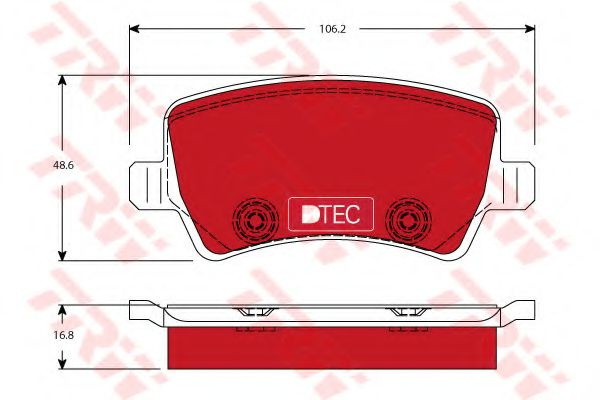 Placute frana VOLVO XC60 (2008 - 2016) TRW GDB1685DTE