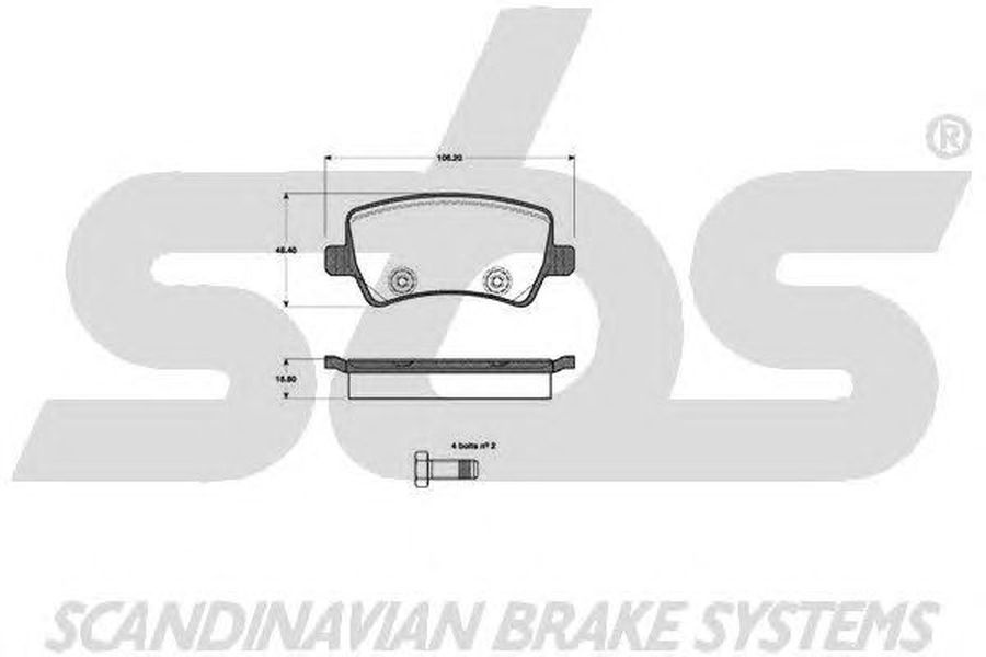 Placute frana VOLVO XC60 SBS 1501222571