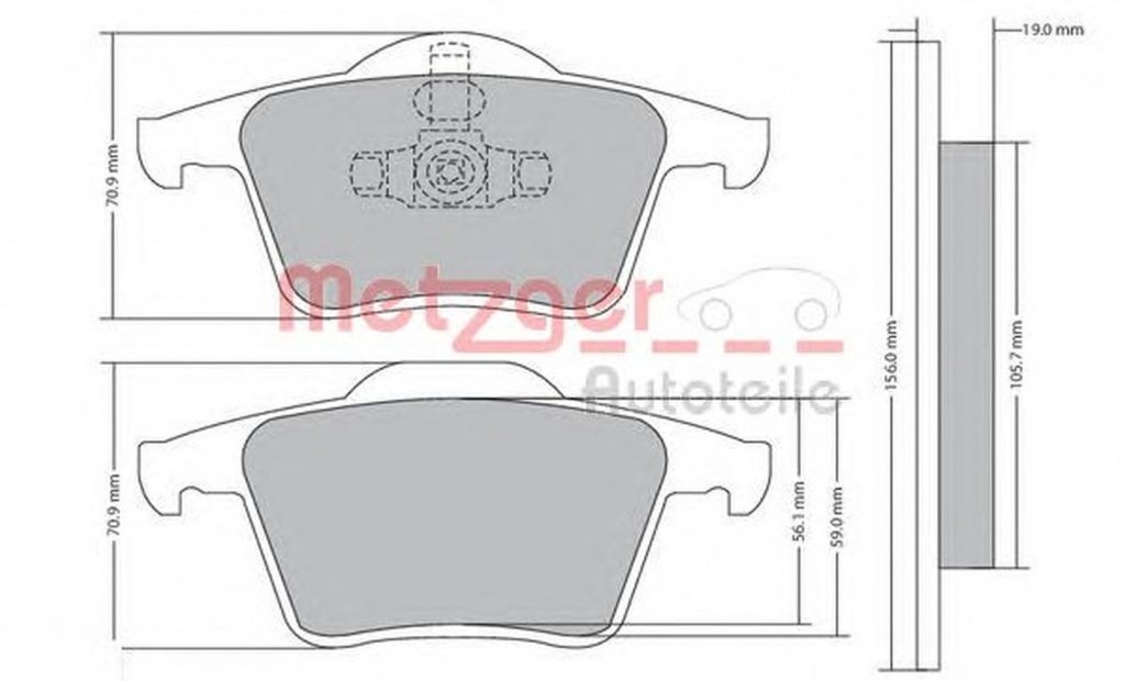 Placute frana VOLVO XC90 I METZGER 1170180