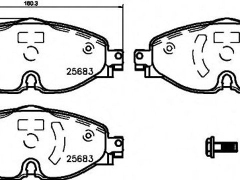 Placute frana VW CADDY ALLTRACK combi (Saab) (US) (2015 - 2016) Textar 2568303