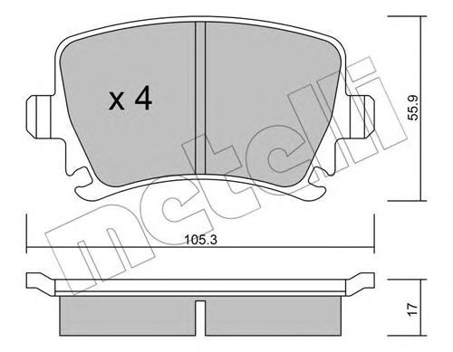 Placute frana VW CADDY III combi 2KB 2KJ 2CB 2CJ METELLI 2205530
