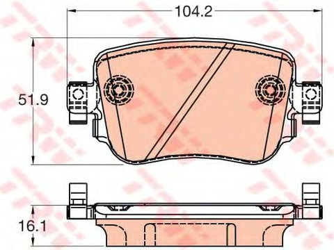 Placute frana VW CADDY IV combi (Saab, SAJ) (2015 - 2016) TRW GDB2042